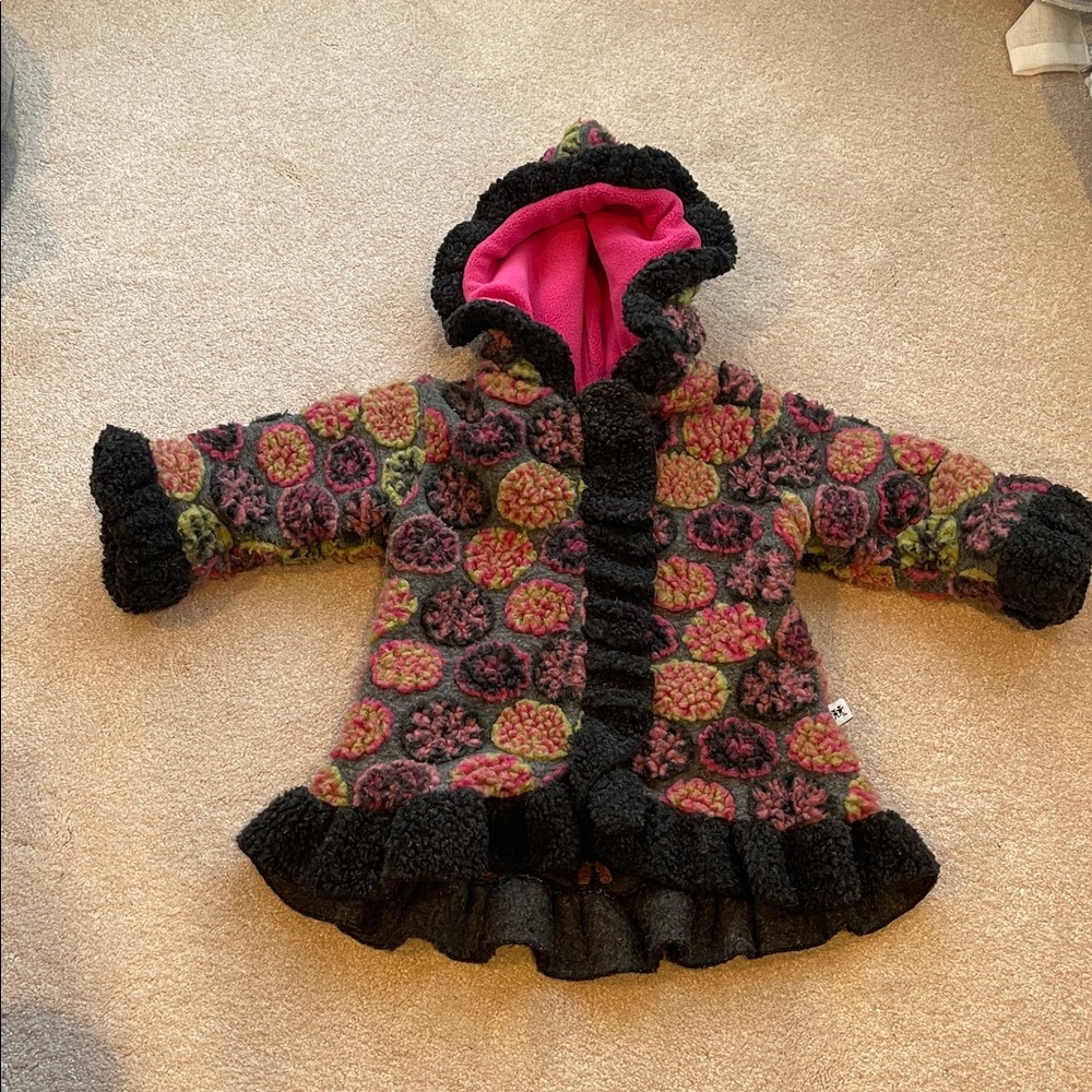 Corkys Flower Hooded Cost Jacket  Kids Size 2T